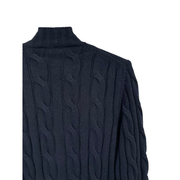 Doriani Cashmere Cardigan Sweater Full Zip Cable Knit Blue Men's Size 60 XL - Picture 7 of 16